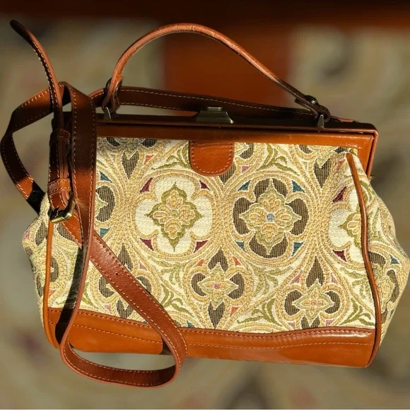 Patricia Nash Tapestry Satchel Handbag - Picture 4 of 5